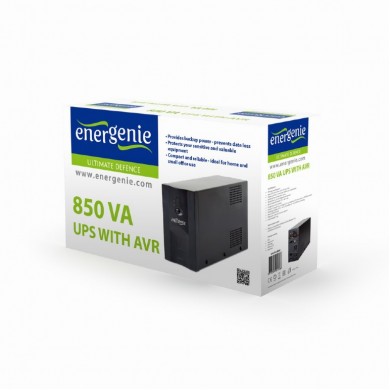 Gembird Power Cube UPS-PC-850AP 850 VA (520 W) line interactive UPS with AVR, Sockets: 1x C14 input, 2x C13 outputs; USB-BF connector