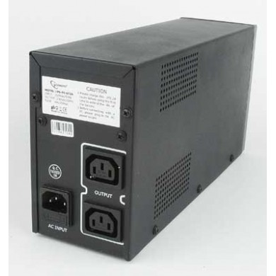 Gembird Power Cube UPS-PC-850AP 850 VA (520 W) line interactive UPS with AVR, Sockets: 1x C14 input, 2x C13 outputs; USB-BF connector