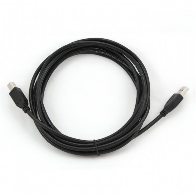Cable USB2.0 - 3m - Cablexpert CCF-USB2-AMBM-10, Premium quality, 3 m, USB 2.0 A-plug B-plug, with Ferrite core, Black