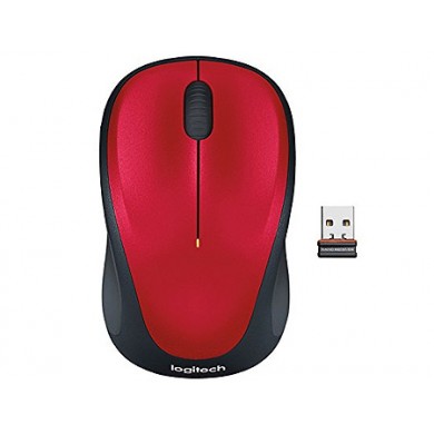 Logitech Wireless Mouse M235 Red, Optical Mouse, Nano receiver, Red/Black, Retail