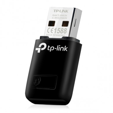 TP-LINK TL-WN823N  N300 Wireless Mini USB Adapter, Realtek, 2T2R, 300Mbps on 2.4Ghz, 802.11b/g/n, QSS button, autorun utility