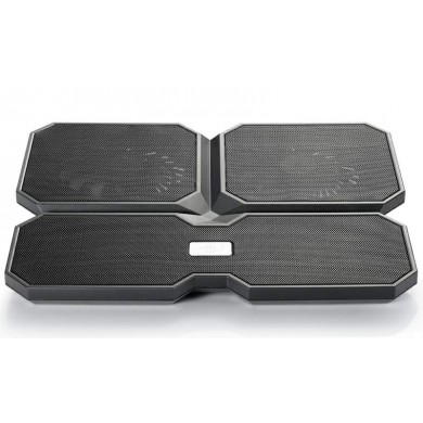 DEEPCOOL &rdquo;MULTI CORE X6&rdquo;, Notebook Cooling Pad up to 15.6&rdquo;, 4 fans- 2x 140mm & 2x 100mm,  Multi-Core Control Technology:4 different fan-working, 1000rpm/ 1300rpm, <24 dBA, 121.4CFM, 2 viewing angles adjustable, Dual USB ports, Metal Mesh Panel, Black