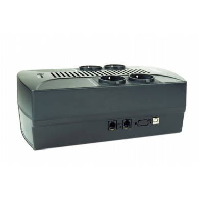 Gembird EnerGenie EG-UPS-002, 850VA / 510W, UPS with AVR, 4x Schuko outlets, LED status indication, USB port