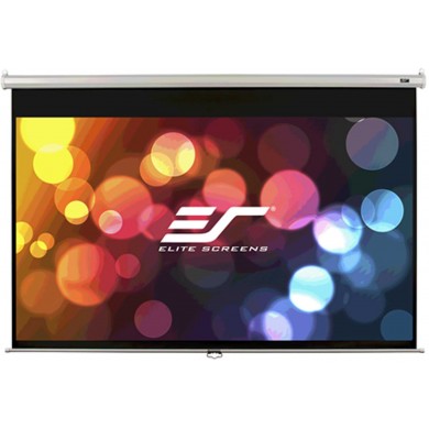 Elite Screens 120" (4:3) 244 x 183cm, Manual Projection Screen, Pull Down, White