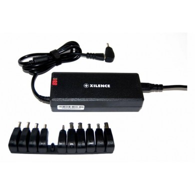 XILENCE XP-LP120.XM012, 120W Mini, Universal Notebook Power Adapter, 11 +1 (LENOVO) different tips, LED display (shows the actual output voltage), Input Voltage: AC 100-240V, Output Voltage: 15-20V, high efficiency over 86%, Black