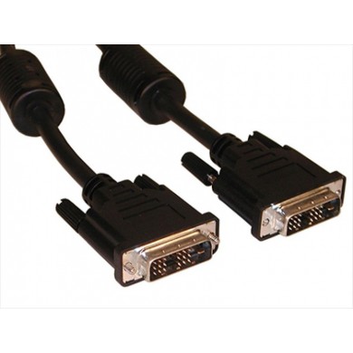 Cable DVI - 3m - Brackton &rdquo;Basic&rdquo; DVI-SKB-0300.B, 3 m, DVI-D cable 24+1, dual-link, m/m, double-shielded, plastic plugs, golden contacts, dust caps