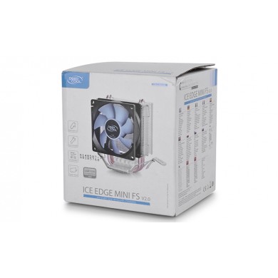 DEEPCOOL Cooler &rdquo;Ice Edge Mini FS V2.0&rdquo;, Socket LGA1851/1700/1200/115x & AM5/AM4, up to 100W, 80х80х25mm, 2200rpm, <24.7dBA, 25.1CFM, 3 pin, Hydro Bearing, 2x 6mm heatpipes direct contact