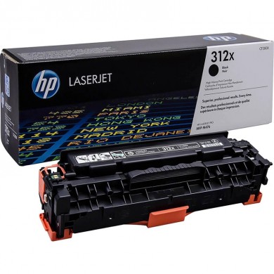 HP 312X (CF380X) High Yield Black Original LaserJet Toner Cartridge (up to 4400 pages), for  HP LaserJet Pro M476 Series