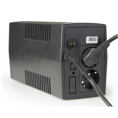 UPS EnerGenie EG-UPS-B650 / 650VA / 390W / 2 x Schuko sockets / Black