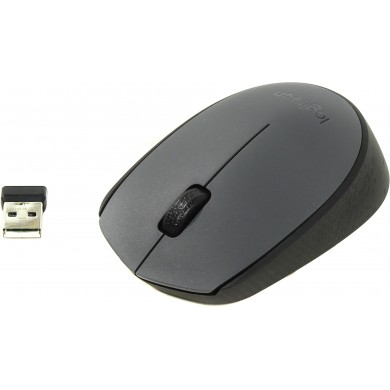 Logitech Wireless Mouse M170 Grey, Optical Mouse for Notebooks, Nano receiver,  Grey, Retail