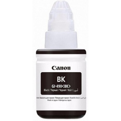 Ink Bottle Canon GI-490 Bk (0663C001), black, 135ml for PIXMA G1400/1410/G2410/G2411/G2415/G3410/G3411/G3415/G4411, 6000 p.