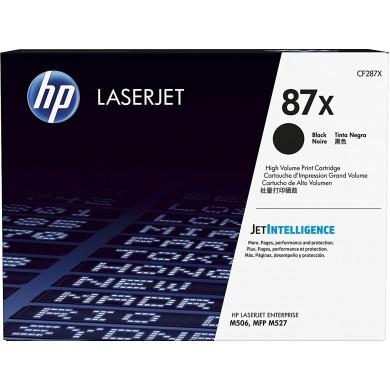 HP 87X (CF287X) High Yield Black LaserJet Toner Cartridge,  for HP M506dn, M506x, M527dn, M527f, M527c; M501dn, M501n,18000 p.