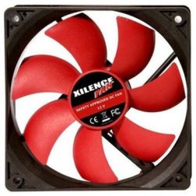 120mm Case Fan - XILENCE XPF120.R.PWM Fan, Performance C, 120x120x25mm, 1500rpm, <21dBa, 57.9CFM, hydro bearing, 4Pin with PWM,  Black/Red