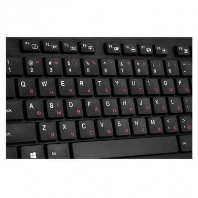 SVEN KB-E5900W, Wireless Keyboard, 107 keys, slim compact design, low-profile keys with smooth stroke, Nano receiver, USB, Black, Rus/Ukr/Eng