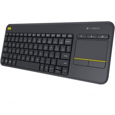 Logitech Wireless Touch Keyboard K400 Plus, Multi-touch touchpad, Nano receiver, USB, Retail, Black
