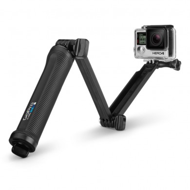GoPro 3-Way -3-in-1 mount can be used as a camera grip, extension arm or tripod, compatible with HERO7 Black, HERO6 Black, HERO5 Black, HERO5 Session, HERO Session, HERO4 Black, HERO4 Silver, HERO+ LCD, HERO+, HERO