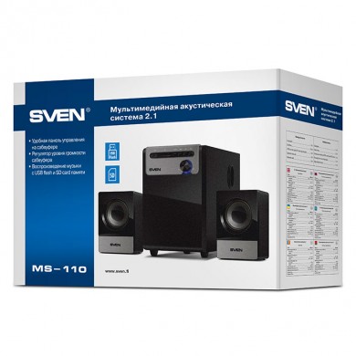 Boxe 2.1 SVEN MS-110 / 10W RMS / USB Flash / SD card / Black