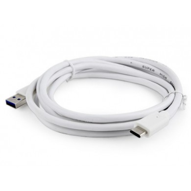 Cable USB3.0/Type-C - 1.8m - Cablexpert CCP-USB3-AMCM-6-W, 1.8 m, USB 3.0 (male) to Type-C (male), White