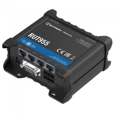 LTE WLAN Router, Euro PSU, 2 x LTE antennas, 2 x WiFi antennas, RS485 connector block, I/O connector block, DIN rail + GNSS antenna