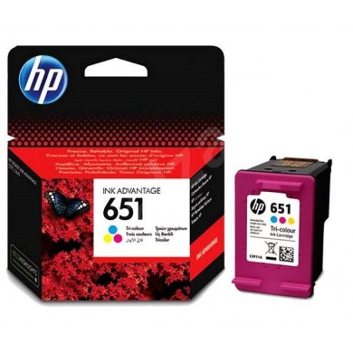 HP 651 (C2P11AE) Color Ink Cart (c/m/y) for HP Deskjet Ink Advantage 5575 , HP DeskJet Ink Advantage 5645, 300p.