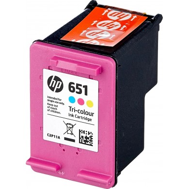 HP 651 (C2P11AE) Color Ink Cart (c/m/y) for HP Deskjet Ink Advantage 5575 , HP DeskJet Ink Advantage 5645, 300p.
