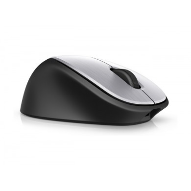 HP Envy Rechargeable Wireless Mouse 500, Laser Sensor, 1600 dpi, Rubber Grips and Aluminum Finish, Quick Recharge with Micro-USB.
