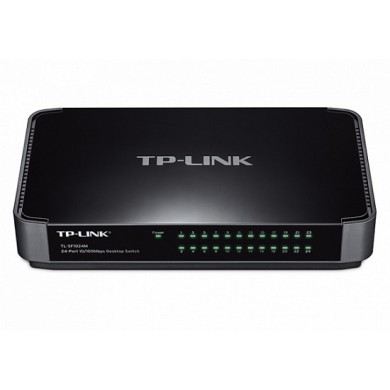 TP-LINK TL-SF1024M  24-port Desktop Switch, 24 10/100M RJ45 ports, Green Ethernet, plastic case