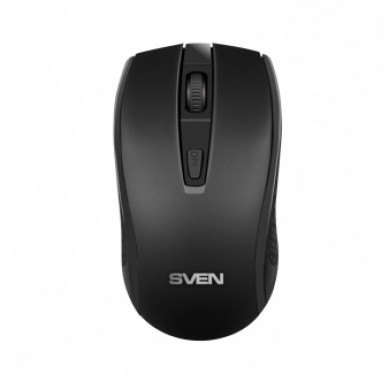 SVEN RX-220W Wireless, Optical Mouse, 2.4GHz, Nano Receiver, 800/1200/1600 dpi, USB, Black
