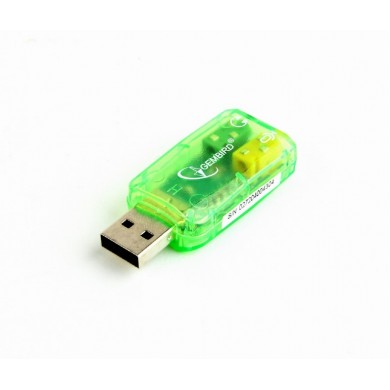 Gembird SC-USB-01 &rdquo;Virtus&rdquo; USB Sound Card,  connectors: USB A-type male, 3.5mm stereo headphone jack, 3.5mm microphone input jack, 3.5 mm line-in jack