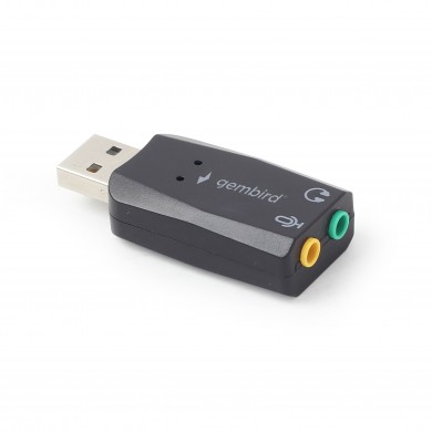 Gembird SC-USB2.0-01 &rdquo;Virtus Plus&rdquo;  USB Sound Card,  connectors: USB A-type male, 3.5mm stereo headphone jack, 3.5mm microphone input jack, 3.5 mm line-in jack,  CMedia CM108B