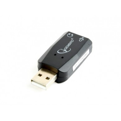 Gembird SC-USB2.0-01 &rdquo;Virtus Plus&rdquo;  USB Sound Card,  connectors: USB A-type male, 3.5mm stereo headphone jack, 3.5mm microphone input jack, 3.5 mm line-in jack,  CMedia CM108B