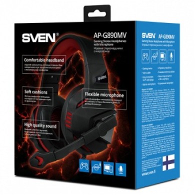 Casti SVEN AP-G890MV Black/Red