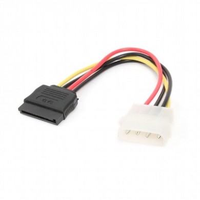 SATA Power Cable - 0.15m - Cablexpert CC-SATA-PS, Y-shaped power supply cable: SATA Power+Molex female to Molex male