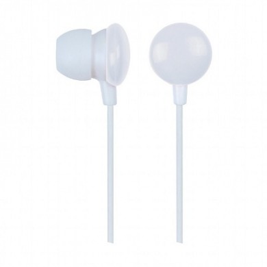 Gembird MHP-EP-001-W  "Candy" - White, In-ear earphones,1.2 m, 3.5 mm stereo audio plug, box packing