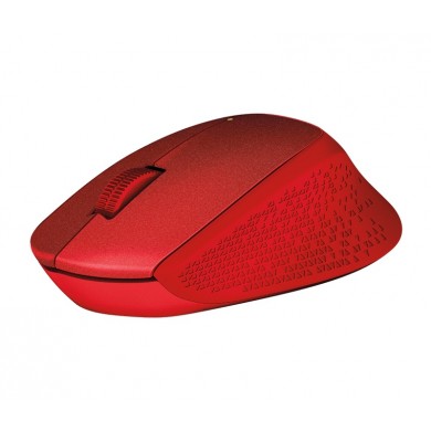 Logitech Wireless M330 Silent Plus, Optical Mouse for Notebooks, nano receiver, Red