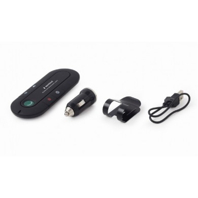 Bluetooth Carkit  Gembird  BTCC-03, Multipoint Bluetooth Carkit,  Bluetooth v2.1+ EDR, talk time: up to 12 hours, Connect 2 mobile phones at once, Black