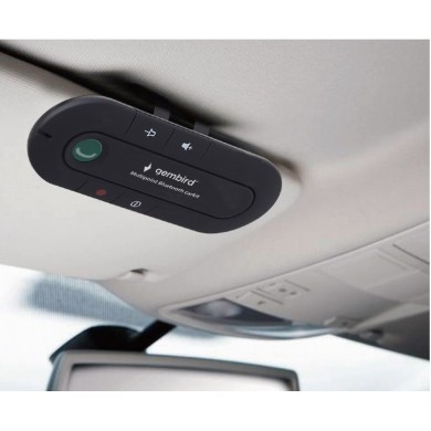 Bluetooth Carkit  Gembird  BTCC-03, Multipoint Bluetooth Carkit,  Bluetooth v2.1+ EDR, talk time: up to 12 hours, Connect 2 mobile phones at once, Black