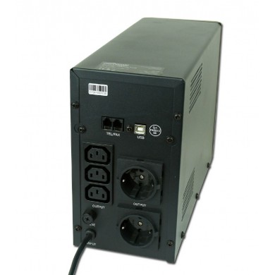 Gembird Rack/Tower 3.4U UPS EG-UPSRACK-13, 3000VA/2400W, AVR, 6xIEC + 1xCEE 7/7 Schuko, LCD display, USB control interface, 4x12V/9Ah Battery