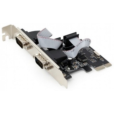 Gembird SPC-22, 2 x Serial ports, PCI-Express, with extra low-profile bracket