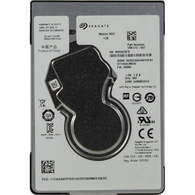 2.5" HDD 1.0TB  Seagate ST1000LM035, Mobile HDD™, 5400rpm, 128MB, 7mm, SATAIII