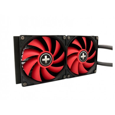 XILENCE Liquid Cooler (XC975) &rdquo;LiQuRizer 240&rdquo; Performance A+ Socket LGA 1700/2066/2011/115x/1200 & AM5/AM4, up to 300W, 2x TF120 Red Fans:120x120x25mm, PWM fans:700-1800rpm, 18.0-32.2 dBA, 70CFM, pump: 2100&plusmn;10% rpm, 25dBA, 3 pin, LED lit Pump Head, Black