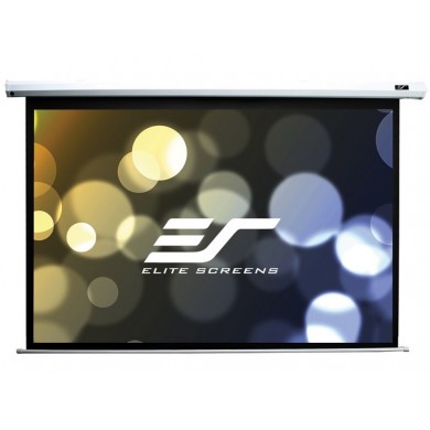 Elite Screens 136"(1:1) 244x244cm VMAX2 Series Electric Screen with IR/Low Voltage 3-way wall box, TopDrop 7cm, White