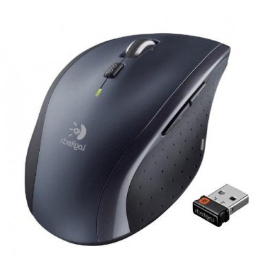 Logitech Wireless Mouse M705 Optical Mouse, Hyper-fast scrolling, Nano receiver, Dark-Grey/Silver, Retail