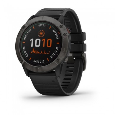 Garmin fenix 6X Pro Solar Titanium, Multisport GPS Watch for Sport, 1.4", Water rating 10ATM, 32GB, GPS, Compass, Bluetooth, Smart, ANT+, Wifi, Smart notifications and Activity Tracking Features, Battery up to 80 days, 82g
