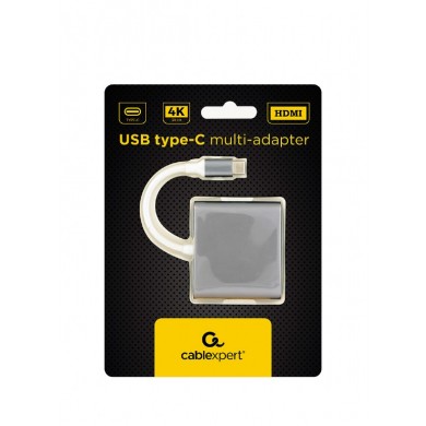 Adaptor Multiport Gembird A-CM-HDMIF-02-SG/ USB-C/ 1xUSB-A/ 1xUSB-C/ HDMI