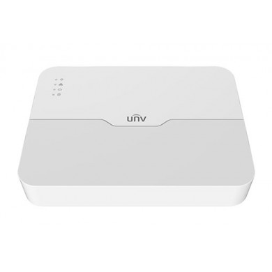 UNV NVR301-08LS2-P8, 8-ch, 1 SATA, 8 PoE, Incoming Bandwidth 50Mbps,  4 x 1080P@25 / 2 x 4MP@25 / 1 x 5MP@30, 1 x LAN, Audio In/Out 0/1, Mini 1U, H.265