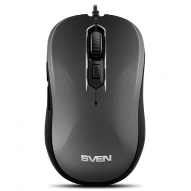 SVEN RX-520S, Optical Mouse, Antistress Silent 3200 dpi, USB, Dark Gray