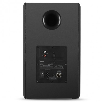 SVEN MC-30 Black,  2.0 / 2x100W RMS, D-CLASS AMPLIFIER WITH DSP, remote control, dimensions 225x255x355 mm, black, wooden.