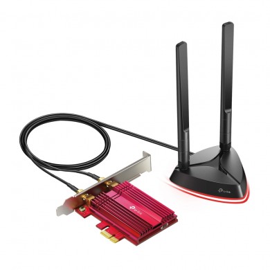 TP-LINK Archer TX3000E  AX3000 Wi-Fi 6 + Bluetooth PCI Express Adapter, 2402Mbps on 5GHz + 574Mpbs on 2.4GHz, 802.11ax/ac/n/g/b/a, 2 Dual Band detachable аntennas, Bluetooth 5.0