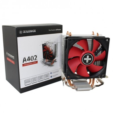 XILENCE Cooler XC025 &rdquo;A402&rdquo;, Performance C Series, Socket Socket AM5/AM4/AM3/AM3+/FM2/FM2+ up to 130W, 1x Silent 92x92x25mm Hydro Bearing Fan, PWM 600-2200 rpm, 14.0-23.8 dBA, 4pin, 65.4CFM, 2x 6mm Copper Heatpipes, Aluminium Heatsink